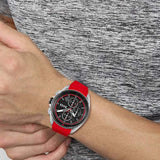  Shop Authentic Hugo Boss Volane Black Dial Red Rubber Strap Watch for Men - 1513959 - Luxxuri