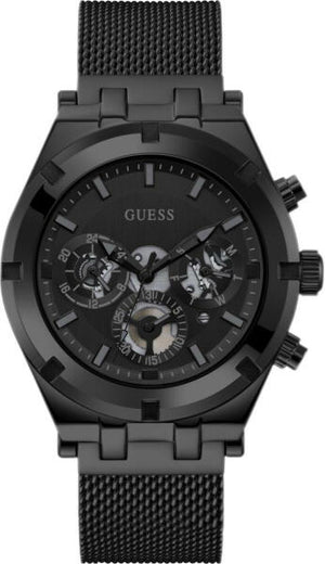  Shop Authentic Guess Continental Chronograph Black Dial Black Mesh Strap Watch For Men - GW0582G3 - Luxxuri