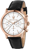  Shop Authentic Maserati Epoca Chronograph White Dial Black Leather Strap Watch For Men - R8871618016 - Luxxuri