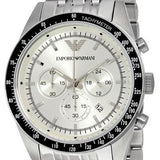  Shop Authentic Emporio Armani Sportivo Chronograph Silver Dial Silver Steel Strap Watch For Men - AR6073 - Luxxuri