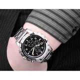  Shop Authentic Fossil Dean Chronograph Black Dial Silver Steel Strap Watch for Men - FS4542 - Luxxuri
