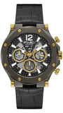  Shop Authentic Guess Edge Chronograph Black Dial Black Leather Strap Watch For Men - GW0492G1 - Luxxuri