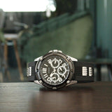  Shop Authentic Guess Delta Black Dial Black Silicone Strap Watch for Men - GW0051G1 - Luxxuri