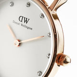  Shop Authentic Daniel Wellington Classy Sheffield White Dial Black Leather Strap Watch For Women - DW00100060 - Luxxuri