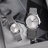  Shop Authentic Calvin Klein Minimal White Dial Silver Mesh Bracelet Watch for Women - K3M231Y6 - Luxxuri