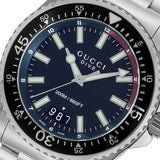  Shop Authentic Gucci Dive Quartz Black Dial Silver Steel Strap Watch For Men - YA136212 - Luxxuri