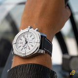  Shop Authentic Breitling Super Avenger Chronograph 48 White Dial Black Nylon Strap Watch for Men - A133751A1A1X1 - Luxxuri
