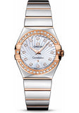  Shop Authentic Omega Constellation Diamonds Mother of Pearl Dial Two Tone Steel Strap Watch for Women - 123.25.27.60.55.006 - Luxxuri