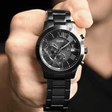  Shop Authentic Guess Atlas Chronograph Black Dial Black Steel Strap Watch For Men - W0668G5 - Luxxuri