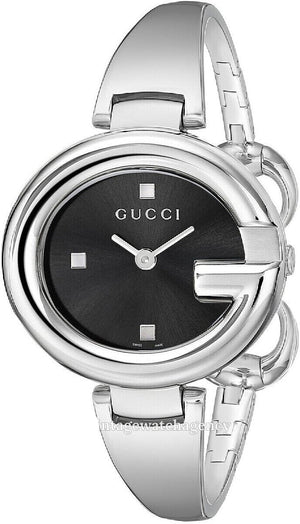  Shop Authentic Gucci Guccissima Black Dial Silver Steel Strap Watch For Women - YA134301 - Luxxuri