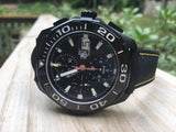  Shop Authentic Tag Heuer Aquaracer PVD Black Dial Watch for Men - CAY218A.FC6361 - Luxxuri