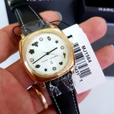  Shop Authentic Marc Jacobs Mandy White Dial Black Leather Strap Watch for Women - MJ1564 - Luxxuri