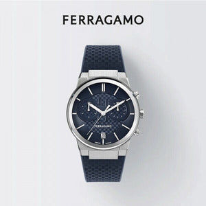  Shop Authentic Salvatore Ferragamo Sapphire Chrono Blue Dial Blue Rubber Strap Watch for Men - SFME00923 - Luxxuri