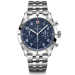  Shop Authentic Breitling Avi Chronograph 42 Tribute to Vought F4U Corsair Blue Dial Silver Steel Strap Watch for Men - A233801A1C1A1 - Luxxuri
