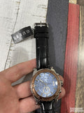  Shop Authentic Guess Pinnacle Chronograph Quartz Blue Dial Brown Leather Strap Watch For Men - W0673G1 - Luxxuri