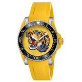  Shop Authentic Gucci Dive Tiger Yellow Dial Yellow Rubber Strap Watch For Men - YA136317 - Luxxuri