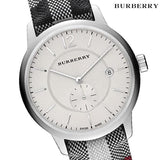  Shop Authentic Burberry The Classic Horseferry Silver Dial Black Leather Strap Watch for Men - BU10002 - Luxxuri