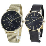  Shop Authentic Armani Exchange Cayde Chronograph Black Dial Gold Mesh Strap Watch For Men - AX2715 - Luxxuri