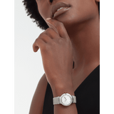  Shop Authentic Bvlgari LVCEA Diamonds Silver Mother of Pearl Dial Silver Leather Strap Watch for Women - LVCEA103367 - Luxxuri