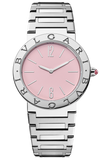Bvlgari Bvlgari Bvlgari Quartz Pink Dial Silver Steel Strap Watch for Women - BVLGARI103711