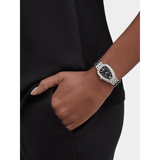  Shop Authentic Bvlgari Serpenti Seduttori Diamonds Black Dial Silver Steel Strap Watch for Women - SERPENTI103449 - Luxxuri