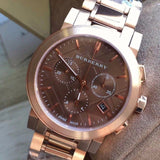  Shop Authentic Burberry The City Grey Dial Rose Gold Steel Strap Unisex Watch - BU9754 - Luxxuri
