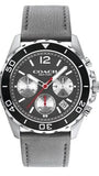 Coach Kent Grey Dial Grey Leather Strap Watch for Men - 14602561