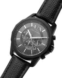  Shop Authentic Armani Exchange Banks Chronograph Black Dial Black Leather Strap Watch For Men - AX1724 - Luxxuri