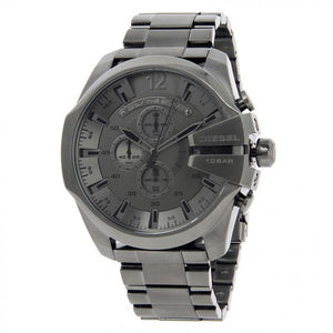  Shop Authentic Diesel Mega Chief Chronograph Grey Dial Gunmetal Men's Watch - DZ4282 - Luxxuri