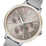  Shop Authentic Hugo Boss Symphony Brown Dial Silver Mesh Bracelet Watch for Women - 1502423 - Luxxuri