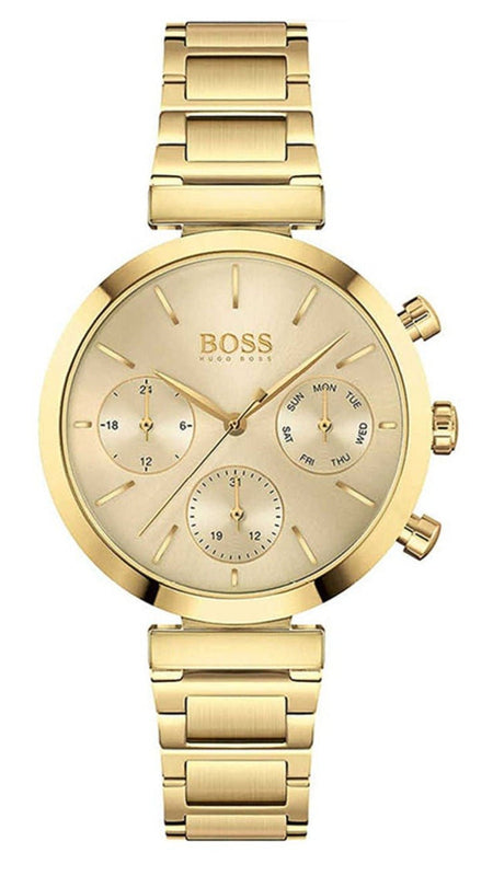  Shop Authentic Hugo Boss Flawless Gold Dial Gold Steel Strap Watch for Women - 1502532 - Luxxuri
