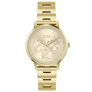  Shop Authentic Hugo Boss Prima Gold Dial Gold Steel Strap Watch for Women - 1502572 - Luxxuri