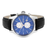  Shop Authentic Hugo Boss Jet Blue Dial Black Leather Strap Watch for Men - 1513283 - Luxxuri