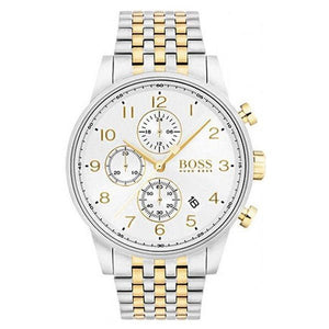  Shop Authentic Hugo Boss Navigator White Dial Two Tone Steel Strap Watch for Men - 1513499 - Luxxuri