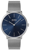  Shop Authentic Hugo Boss Horizon Quartz Blue Dial Silver Mesh Bracelet Watch For Men - 1513541 - Luxxuri