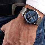  Shop Authentic Hugo Boss Jet Blue Dial Gunmetal Mesh Bracelet Watch for Men  - 1513677 - Luxxuri
