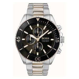  Shop Authentic Hugo Boss Ocean Edition Black Dial Two Tone Steel Strap Watch for Men - 1513705 - Luxxuri