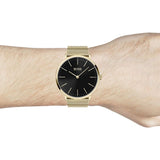  Shop Authentic Hugo Boss Horizon Quartz Black Dial Gold Mesh Bracelet Watch For Men - 1513735 - Luxxuri