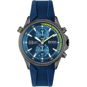  Shop Authentic Hugo Boss Globetrotter Blue Dial Blue Silicone Strap Watch for Men - 1513821 - Luxxuri