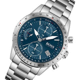  Shop Authentic Hugo Boss Pilot Blue Dial Silver Steel Strap Watch for Men - 1513850 - Luxxuri