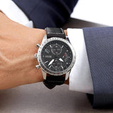  Shop Authentic Hugo Boss Pilot Edition Black Dial Black Leather Strap Watch for Men - 1513853 - Luxxuri
