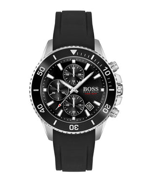  Shop Authentic Hugo Boss Admiral Black Dial Black Silicone Strap Watch for Men - 1513912 - Luxxuri