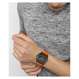  Shop Authentic Hugo Boss Volane Black Dial Orange Silicone Strap Watch for Men - 1513957 - Luxxuri