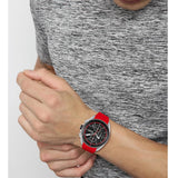  Shop Authentic Hugo Boss Volane Black Dial Red Rubber Strap Watch for Men - 1513959 - Luxxuri