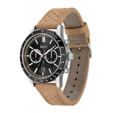  Shop Authentic Hugo Boss Allure Black Dial Brown Leather Strap Watch for Men - 1513964 - Luxxuri
