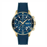  Shop Authentic Hugo Boss Admiral Blue Dial Blue Rubber SIlicon Strap Watch for Men - 1513965 - Luxxuri