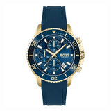  Shop Authentic Hugo Boss Admiral Blue Dial Blue Rubber SIlicon Strap Watch for Men - 1513965 - Luxxuri