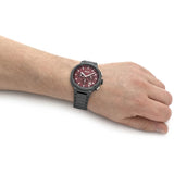  Shop Authentic Hugo Boss One Chronograph Red Dial Grey Steel Strap Watch For Men - 1514000 - Luxxuri
