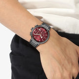  Shop Authentic Hugo Boss One Chronograph Red Dial Grey Steel Strap Watch For Men - 1514000 - Luxxuri