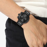  Shop Authentic Hugo Boss One Chronograph Black Dial Black Steel Strap Watch For Men - 1514001 - Luxxuri